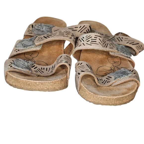 Josef Seibel Tonga Slide Sandal Women's Size US 11 Leather Comfort Shoes Beige - Picture 3 of 14